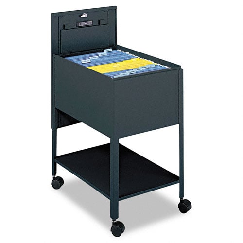 Safco 5363BL Steel Tub File 24 Inch Legal Size with Lock in Black Safco 5363BL Steel Tub File 24 Inch Legal Size with Lock in Black