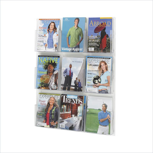 Safco 5665CL 9 Magazine Clear2c Display