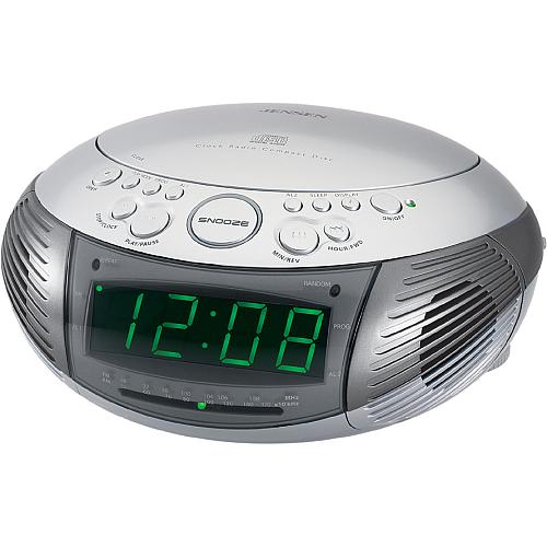 Jensen JCR-332 AM-FM Dual Alarm Clock Radio Top Loading CD Player