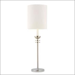 Sonneman 4400.35K 20Th Century Table Lamp - Polished Nickel With Opaque Black Shade With Silver Lining