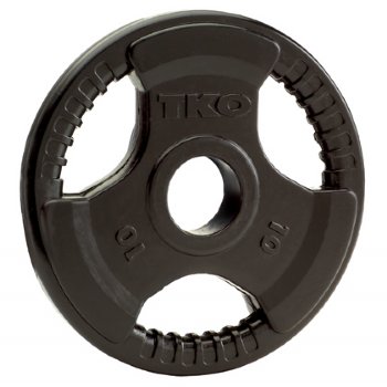 TKO 802OU-BK-10 Olympic 10lb. Urethane Tri-Grip Plate - Black