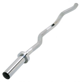 TKO 811TOB-47 47 Inch Tri-Grip Olympic Curl Bar - Chrome