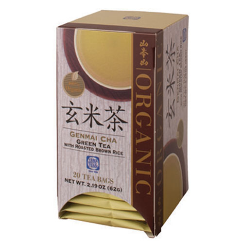Tribest YAMA102 Yamamotoyama Organic Genmai Cha Green Tea With Roasted Brown Rice - 20 Tea Bags