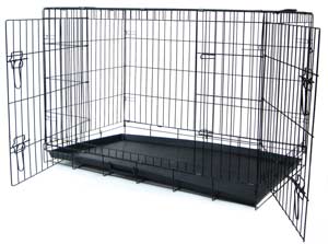 Group - Small Animal Cage With Double Doors - Black - 36 X 23 X 26 Inches