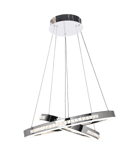 Affluence Dimmable Led Ring Pendant, Chrome - Small