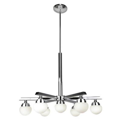 Classic 7 Light Dimmable Led Chandelier, Chrome