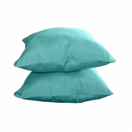 Pu2020b2009 20 In. In. Sunbrella Designer Decorative Pillows With Self Color Piping, Canvas Aruba - Pack Of 2