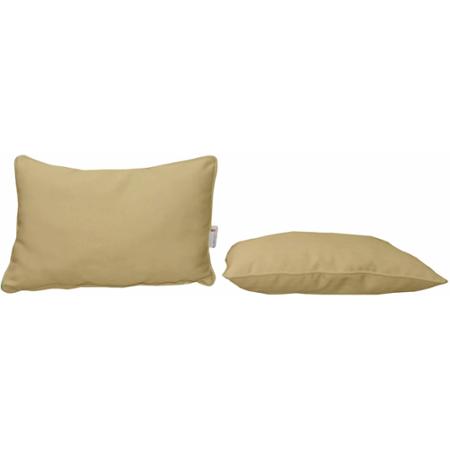 Pu2013b1008 2 Pack Sunbrella Designer Lumbar Pillow With Piping, Canvas Heather Beige