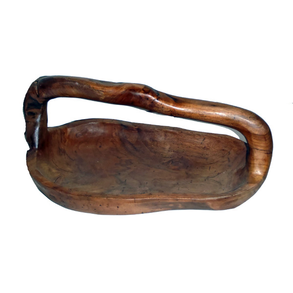 1691 Teak Long Bowl With Handle, 16 X 2 X 9.5 In.