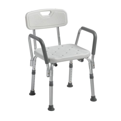 12445kd-1 Knock Down Bath Bench With Back And Padded Arms