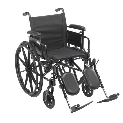 16 In. Seat Cruiser X4 Lightweight Dual Axle Wheelchair With Adjustable Detachable Desk Arms & Elevating Leg Rests