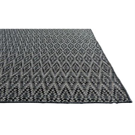 Jaipurrugs Rug130833 Indoor - Outdoor Geometric Pattern Polypropylene Crover Rectangle Area Rug, Gray & Black - 5 X 8 Ft.