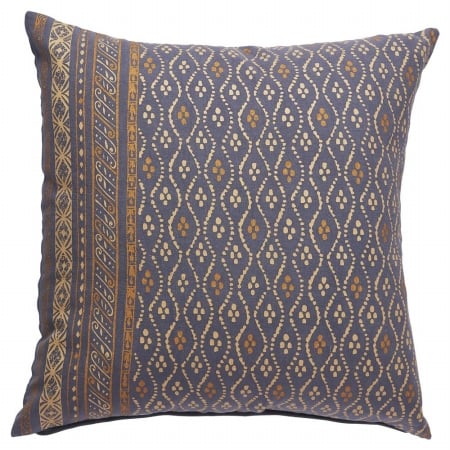 Jaipurrugs Plc101731 Damask Pattern Cotton Charmed By Jennifer Adams Square Poly Pillow, Gray & Silver - 20 X 20 In.