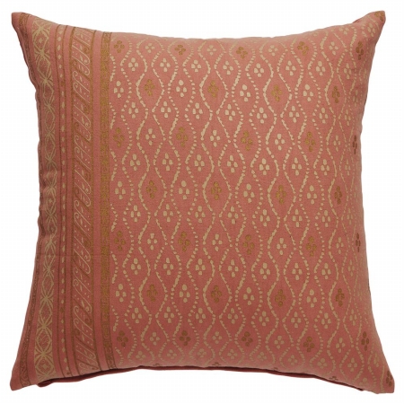 Jaipurrugs Plc101739 Damask Pattern Cotton Charmed By Jennifer Adams Square Poly Pillow, Red & Yellow - 20 X 20 In.