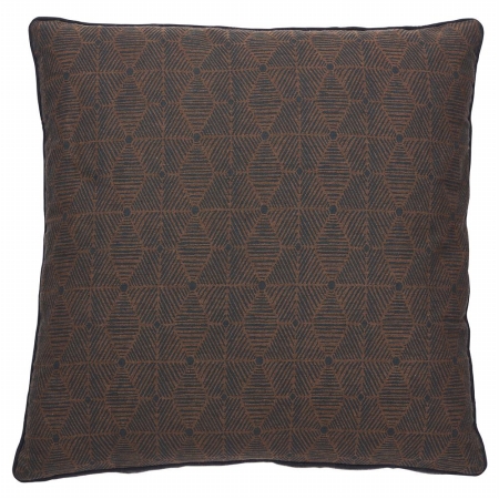 Jaipurrugs Plc101816 Tribal Pattern Cotton Montparnasse Square Poly Pillow, Brown & Blue - 18 X 18 In.