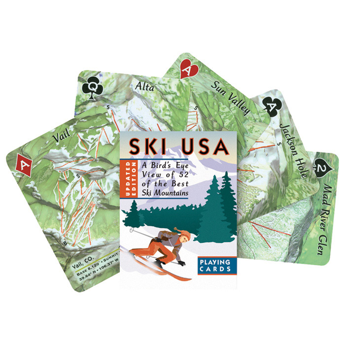 Inkstone Design 180142 Ski Usa Playing Cards