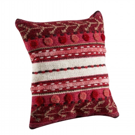Cusabrred242400 Abramo Red Square Cushions, 24 X 24 In.