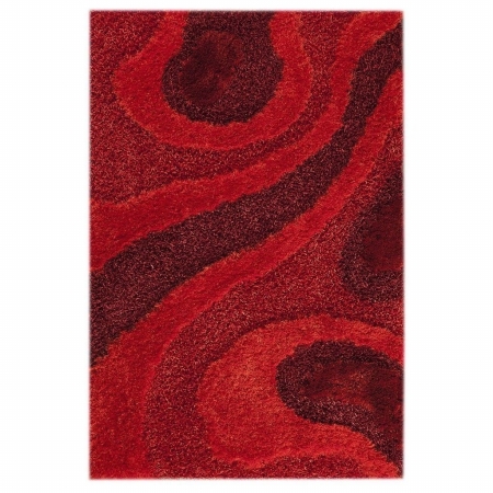Rocdunred052076 Dunes Red Rectangle Area Rug, 5 Ft. 2 In. X 7 Ft. 6 In.