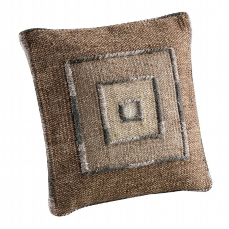 Cusermbgy181800 Ermanno Beige & Grey Square Cushions, 18 X 18 In.