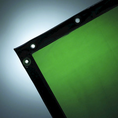 Green See-thru Welding Curtain - 6 X 10 Ft.