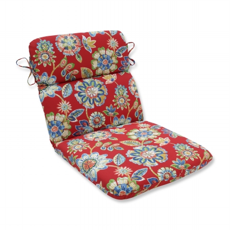 Outdoor & Indoor Daelyn Cherry Rounded Corners Chair Cushion, Red