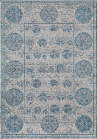 25442 Beverly Blue Rectangle Abstract Rug, 4 X 6 Ft.