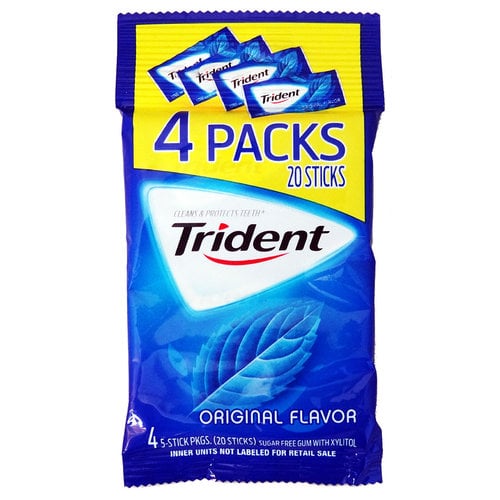 UPC 012546001106 product image for Trident 00110T-40 5 Count Original Gum Pack of 4 - Case of 40 | upcitemdb.com