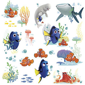 6 X 10.5 Ft. Ultra-strippable Finding Dory Chair Rail Prepasted Mural, Multi Color - Extra Large