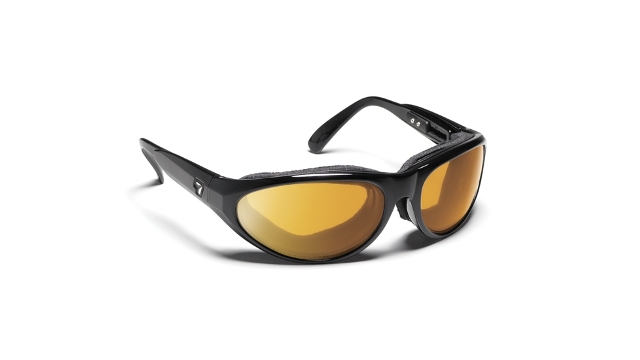 7eye  Diablo Sharp View Yellow Sunglasses- Glossy Black - Medium & Extra Large