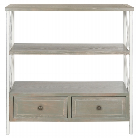 Amh6551b Chandra Console Table, French Grey & White Smoke - 34.8 X 15.2 X 33.9 In.
