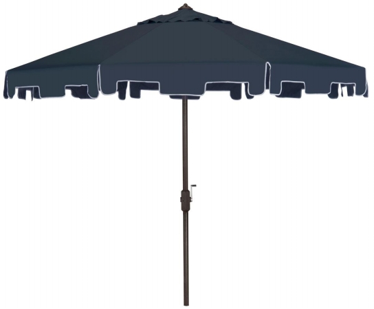 Pat8000a Zimmerman 9 Ft. Crank Market Umbrella With Flap, Navy