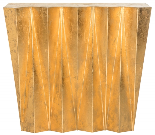 Fox3244a Gisela Hex Console Table, Gold - 29.5 X 18 X 36 In.