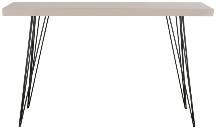 Fox4208d Wolcott Console Table, Taupe & Black - 32.3 X 17.7 X 55 In.