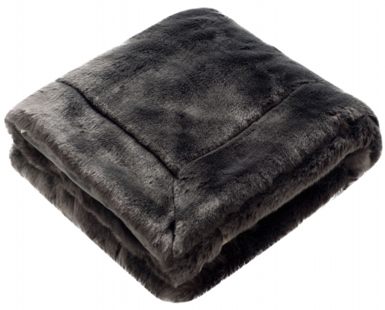 Thr706a-5060 Faux Silver Faux Synthetic Fur Throw- Silver - 50 X 1.5 X 60 In.