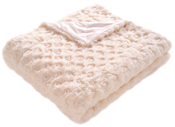 Thr708a-5060 Pebbles Faux Synthetic Fur Throw- Creme - 50 X 1.5 X 60 In.