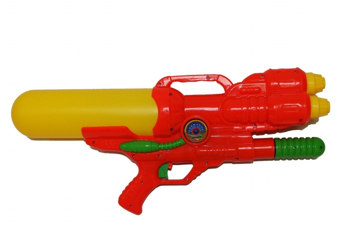 19 In. Long 3 Noozles Water Gun With Pump Action - Orange