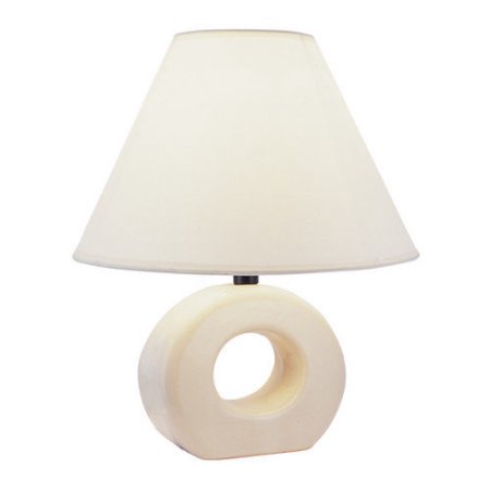S-624iv 15 In. Ceramic Donut Table Lamp