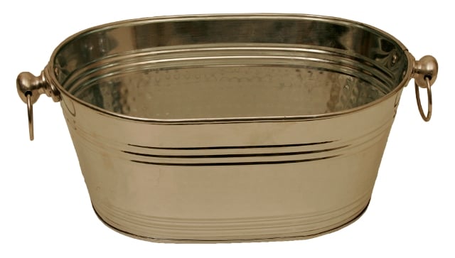 3636 14 In. Polished Silver Beverage Oval Bucket