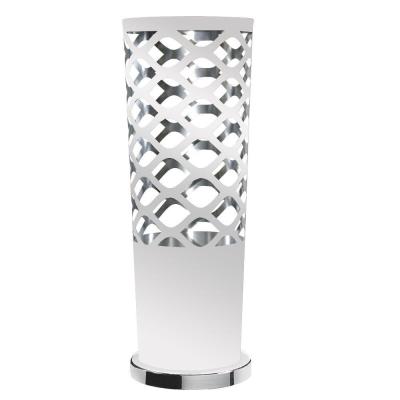 Tl_cut-t-691_rht 6 In. Countess 1 Light White On Silver Table Lamp