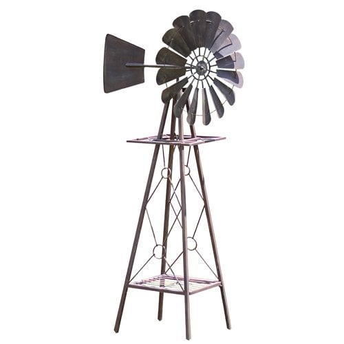 34291 Rustic Metal Windmill, Small