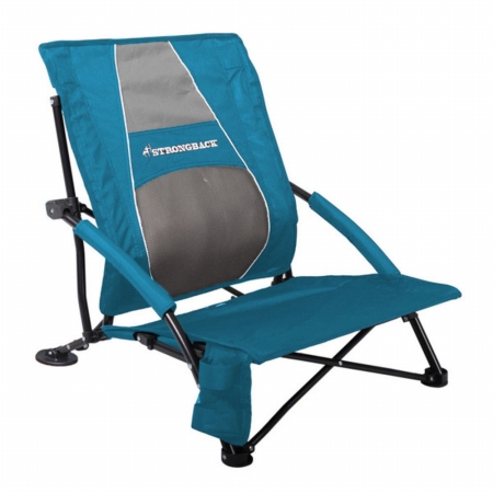 400lc15-blgr Low Gravity Beach Chair, Blue & Grey
