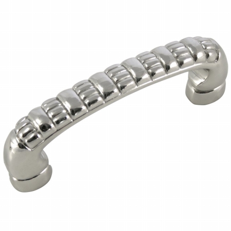 3 In. Polished Nickel Ribbed Pull