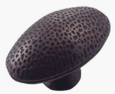 15313 2 In. Oil Rubbed Bronze Hammered Egg Knob