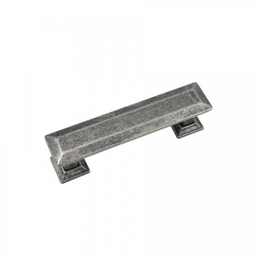 83664 3 In. Distressed Pewter Poise Cabinet Pull With Back Plate