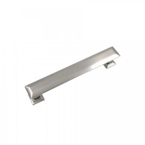 83728 5 In. Satin Nickel Poise Cabinet Pull With Back Plate