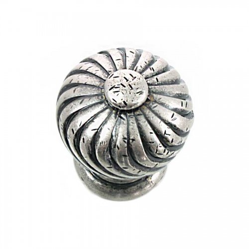 83964 1.25 In. Distressed Pewter Nickel French Twist Cabinet Knob
