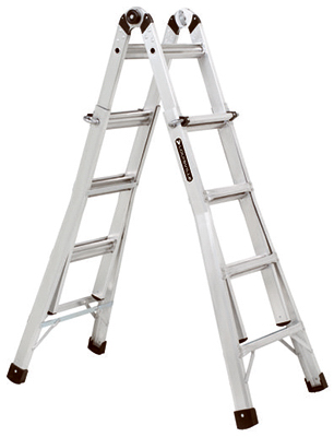 Aluminum Multipurpose Ladder, 300 Lbs