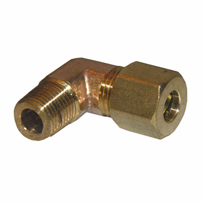 0.25 Compresion X 0.125 Male Pipe Brass Elbow