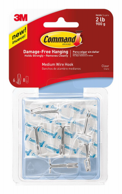 True Value 207073 Medium Wire Toggle 6 Hooks & 8 Strips Value Pack, Clear