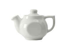 Tuxton Bwt-10a Vitrified China Tea Pot With Lid, White - 10 Oz
